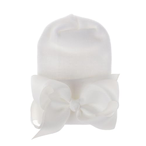 NUOSYI 2PCS Newborn Baby Hat with Headband Bow 1