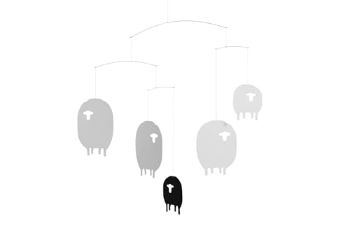 Flensted Mobiles Sheep Hanging Nursery Mobile - 17 Inches Wall Mount