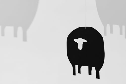 Flensted Mobiles Sheep Hanging Nursery Mobile - 17 Inches Wall Mount