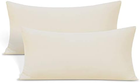 NY HOME Jersey Knit Pillowcases - Set of 2 Beige 12x16