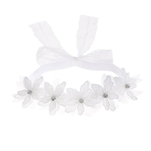 NUOSYI 3PCS Baby Girl Headbands with Pearl Flower Design
