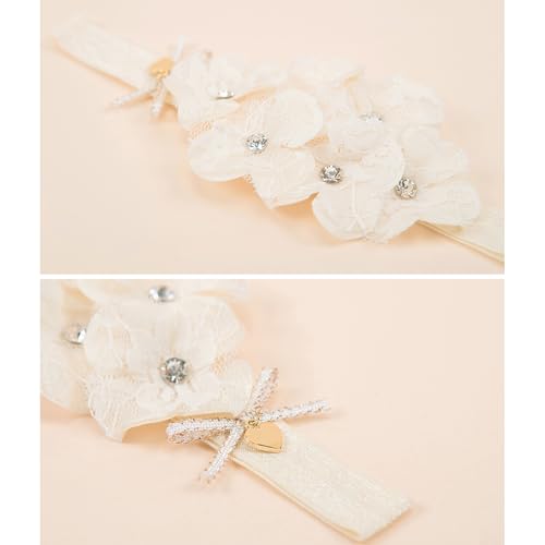 Baby Girl Lace Headbands with Bow Knot Flowers