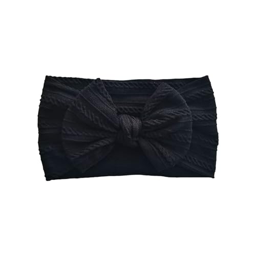 Fashionable Stretchy Nylon Headband with Bows for Baby Girls