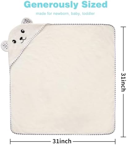 URSEORY Hooded Baby Towels 2 Pack - Panda Design