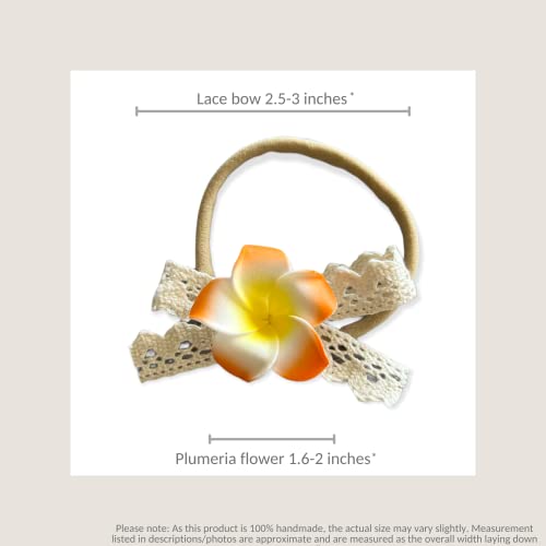 Handmade Hawaiian Plumeria Headband for Baby Girls