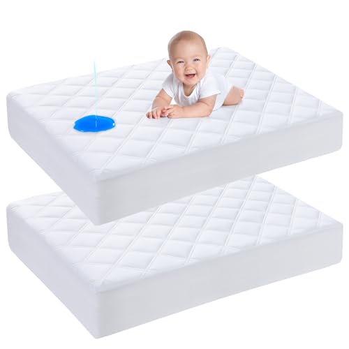 Yoofoss 2 Pack Waterproof Mattress Protector for Pack and Play