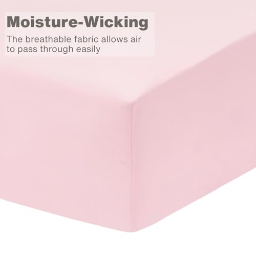 Everyday Kids 2 Pack Fitted Crib Sheets - Ballerina Pink