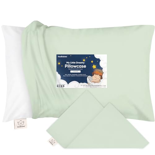 KeaBabies Toddler Pillowcase 13x18 - Organic Cotton Soft Durable