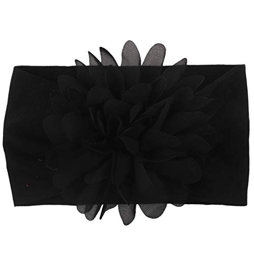 Toptim Soft Nylon Headbands with Chiffon Flowers