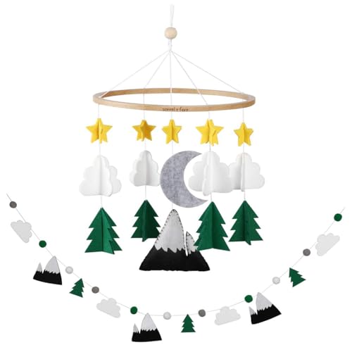 Starry Woodland Crib Mobile - Baby Shower Gift Decor