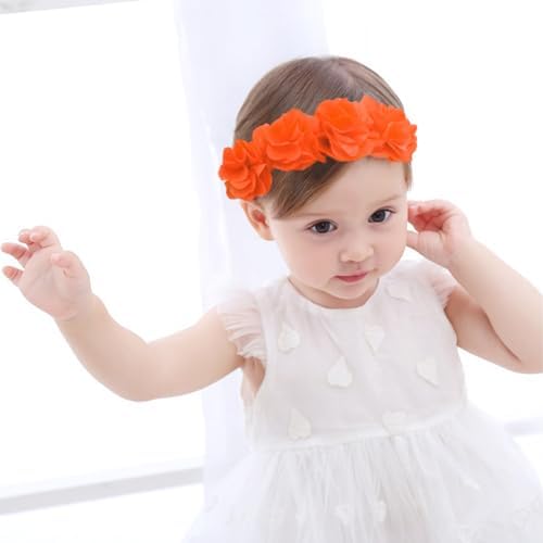 Fmeida Flower Crown Baby Headbands for Newborn to 24 Months