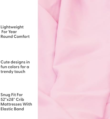 The Peanutshell 4-Pack Fitted Crib Sheets - Pink Roses and Ditsy