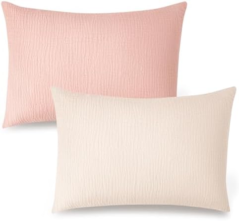 Konssy Muslin Toddler Pillowcase 2 Pack - Soft Breathable Cotton