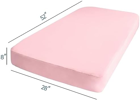 Magik Kover Stretchy Crib Sheets for Girls 2 Pack Pink