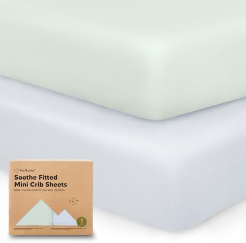 KeaBabies 2-Pack Mini Crib Sheets Fitted 38x26