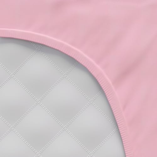 Amazon Basics Pink 100 Cotton Fitted Crib Sheet