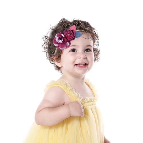 Yheahin Baby Girls Rose Floral Headband