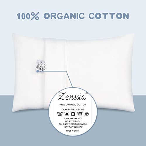 Zenssia Organic Cotton Toddler Pillowcase Pack of 2 1