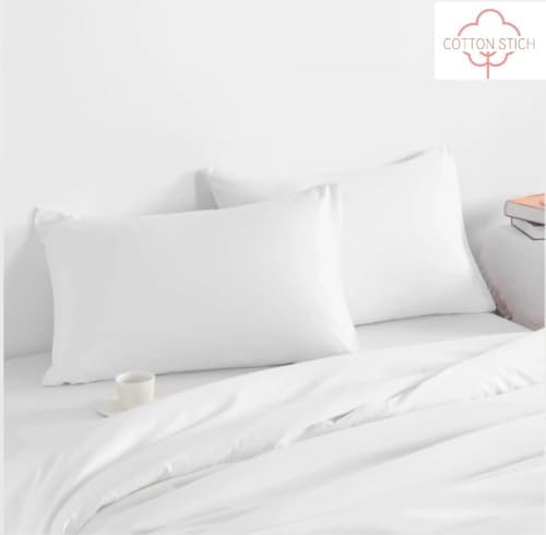 COTTON STICH Small Travel Pillowcase Set of 2 12x16 White