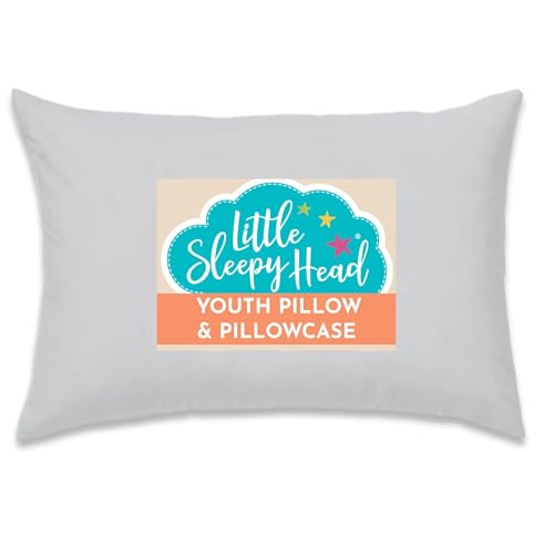 Little Sleepy Head 16x22 Youth Pillow with Pillowcase - Gray