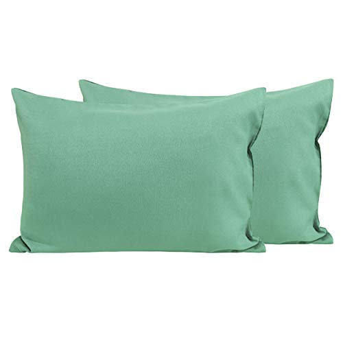 FLXXIE 2 Pack Sea Green Microfiber Pillowcases