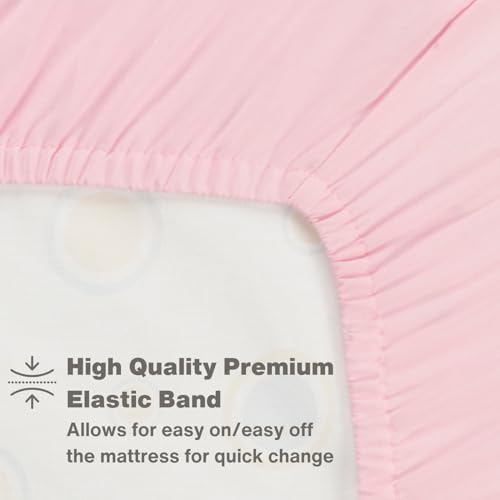 Everyday Kids 2 Pack Fitted Crib Sheets - Ballerina Pink