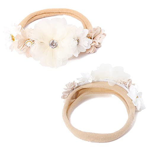 Cherrboll 3pcs Baby Girl Headbands Flowers