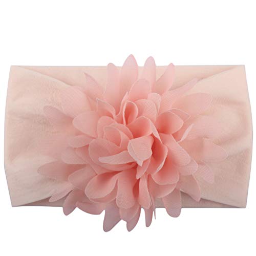 Toptim Soft Nylon Headbands with Chiffon Flowers