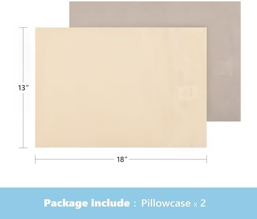 TILLYOU Toddler Pillowcase 2 Pack Khaki Brown