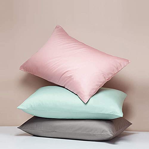 FLXXIE 2 Pack Zippered Satin Toddler Pillowcases 13x18 Inches Pink