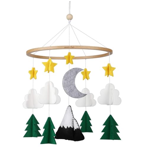 Starry Woodland Crib Mobile - Baby Shower Gift Decor