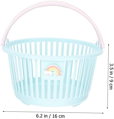 2pcs Plastic Baskets Sturdy Storage Bins for Home