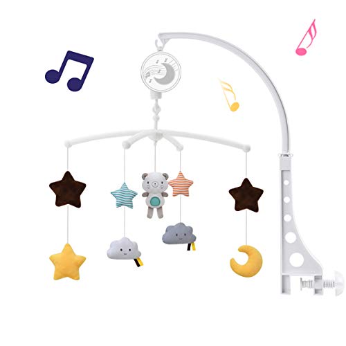 TuiVeSafu Baby Musical Crib Mobile with Rotating Toys