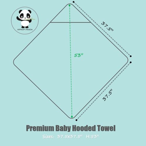 HIPHOP PANDA Bamboo Rayon Hooded Towel for Baby