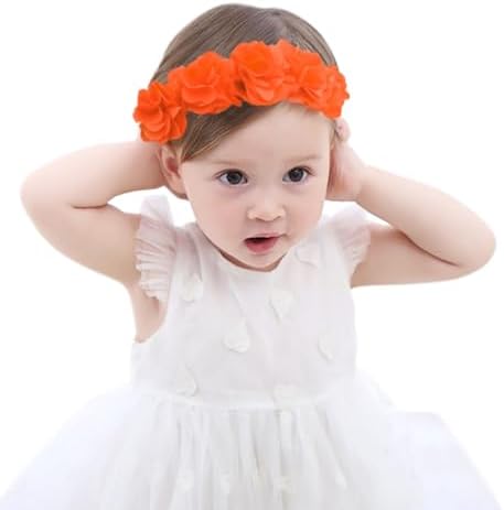 Fmeida Flower Crown Baby Headbands for Newborn to 24 Months