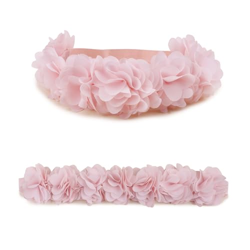 Baby Girl Floral Headbands - 3pcs Soft Elastic Hairband