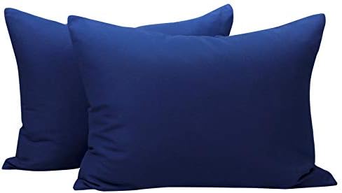 NTBAY Zippered Toddler Pillowcases Set of 2 13x18 Navy Blue
