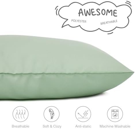 EXQ Home Toddler Pillowcases 13x18 Set of 2 Sage 1
