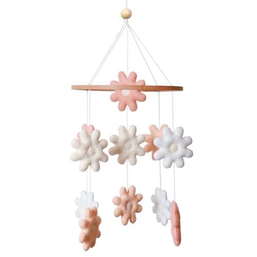 Handmade Flower Crib Mobile for Girls - Boho Nursery Dcor