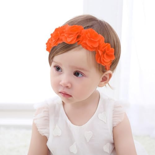 Fmeida Flower Crown Baby Headbands for Newborn to 24 Months