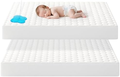 Tivellary 2 Pack Waterproof Crib Mattress Protectors 52x28 Ultra Soft Breathable