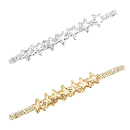 2PCS Glitter Star Headbands for Kids Party Holiday Accessories