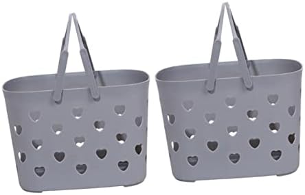 2pcs Plastic Storage Baskets for Bathroom and Kitchen