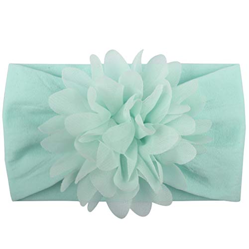 Toptim Soft Nylon Headbands with Chiffon Flowers