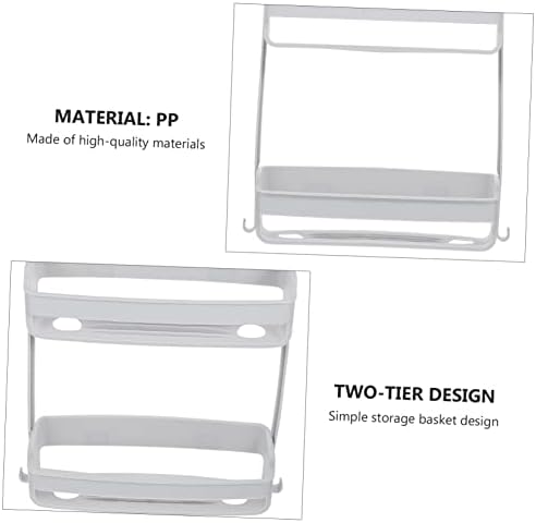 BEBEMOKO 1pc Double Hanging Bathroom Storage Basket