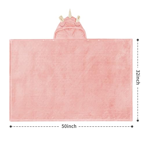 FUBANRAY Baby Hooded Towels 2-Pack for Girls 0-5 Years