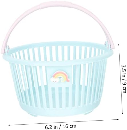 LIFKICH 2pcs Small Plastic Storage Baskets for Bathroom and Office