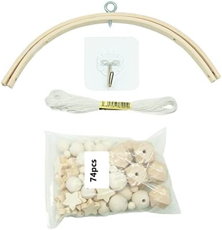 DIY Baby Mobile Kit for Crib Wooden Frame Wind Chime