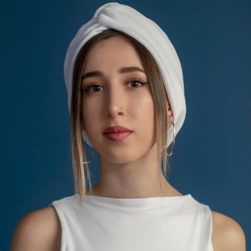 White Lightweight Pre-Tied Headwrap for Women