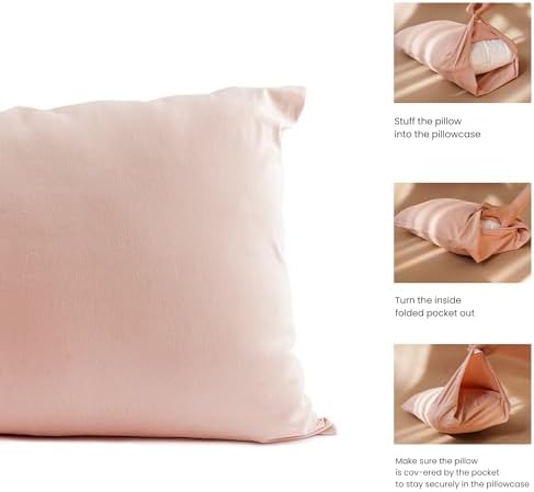 Konssy Toddler Pillowcase 2 Pack - Soft Stretchy with Envelope Closure